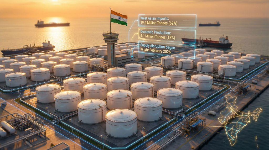 LPG supply crisis in India: Storage tanks.