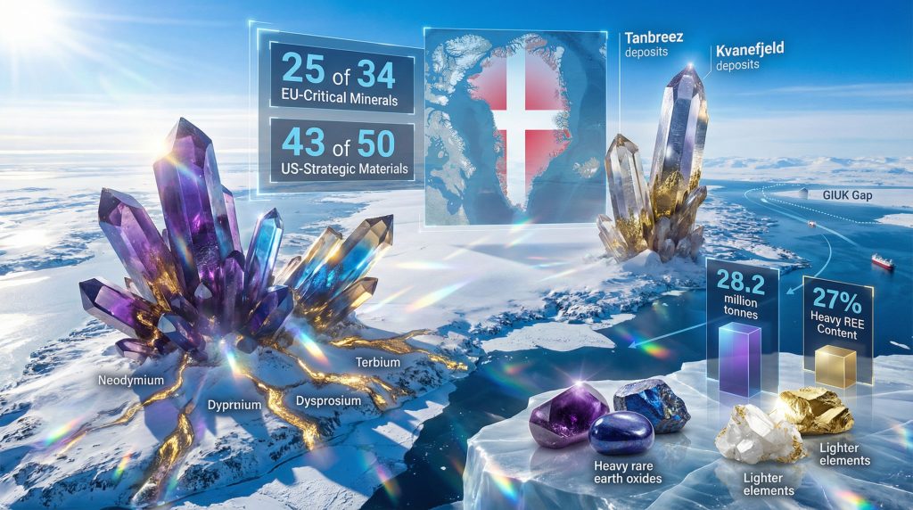 Graphic of Greenland rare earth mineral reserves.