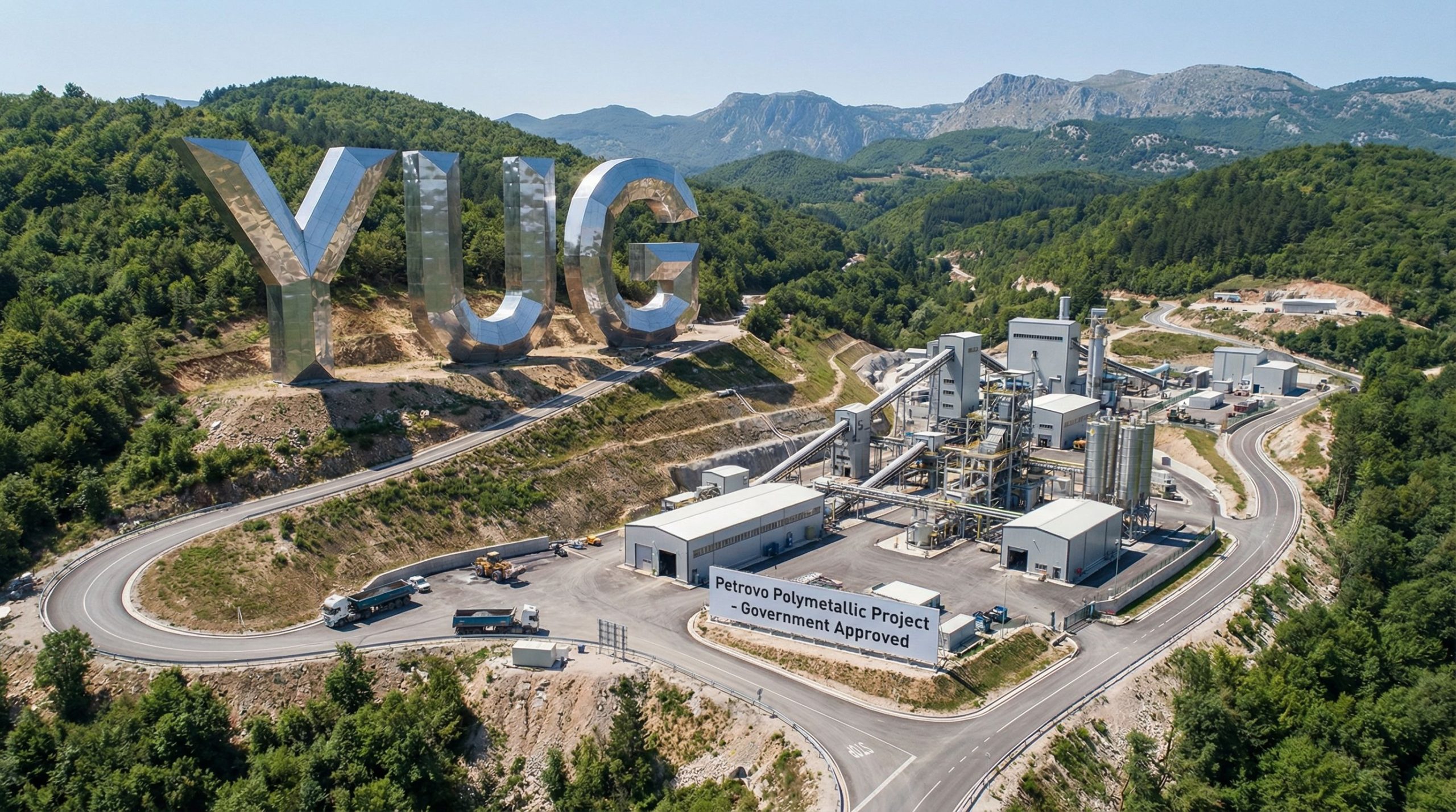 Yugo Metals Ltd-YUG-Petrovo polymetallic project site in mountains.