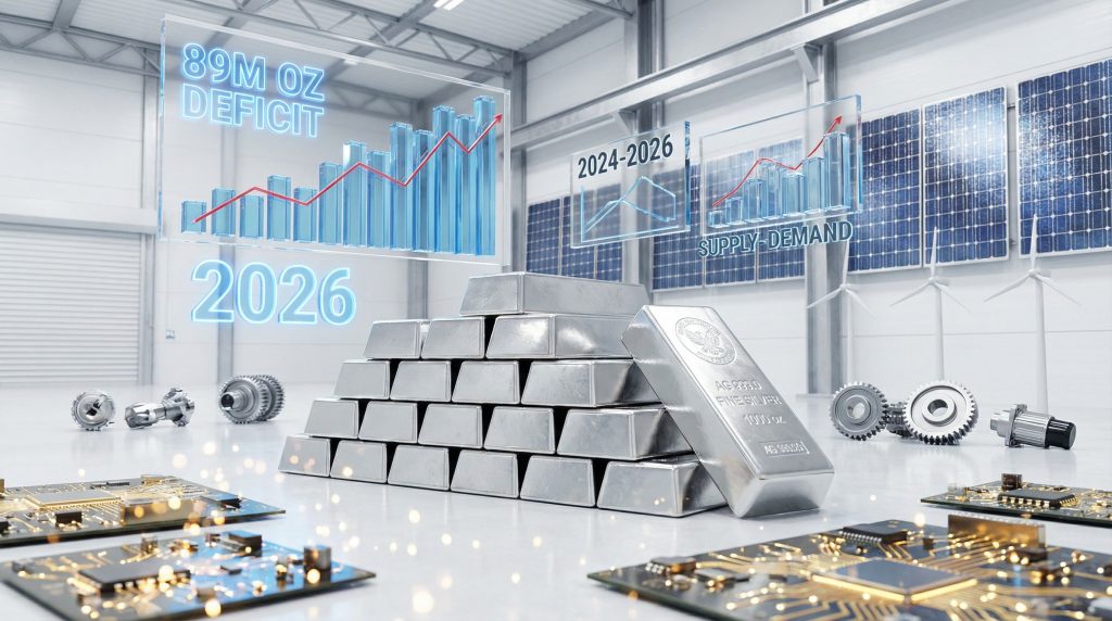 Silver shortage in 2026 visualized with graphs.