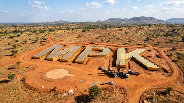 Many Peaks Minerals Ltd-MPK-Giant MPK letters in vast landscape.