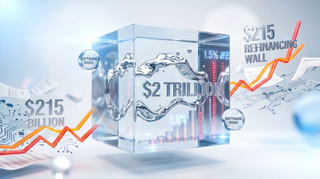 AI and private credit market risks visualized.