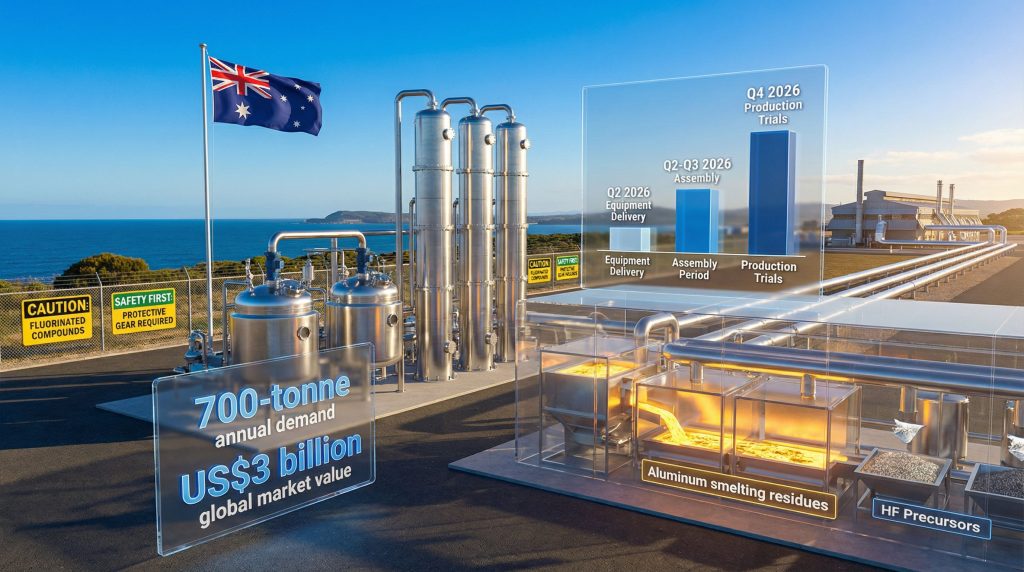 Hydrogen fluoride pilot plant in Australia.