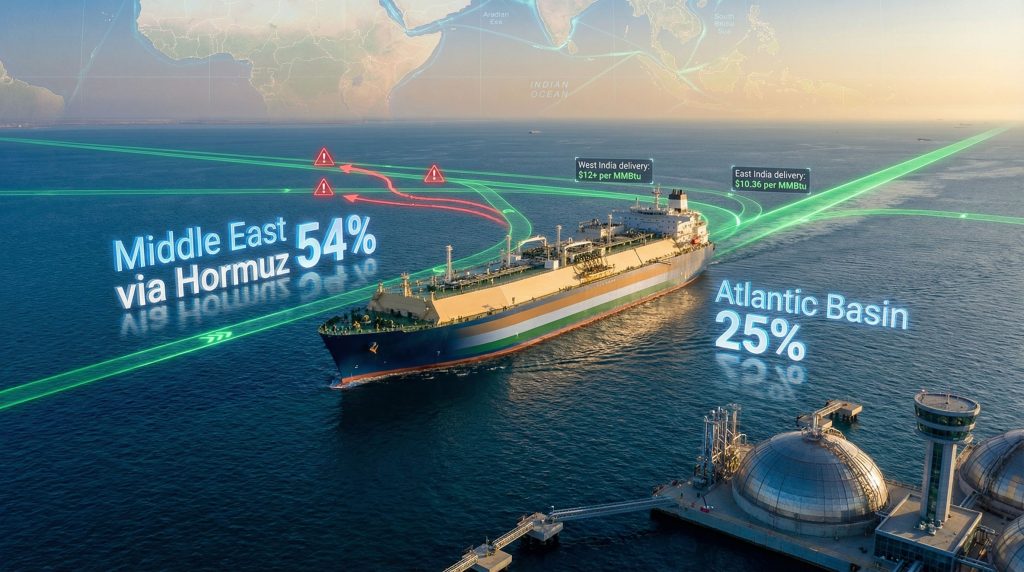India's LNG tankers navigate alternate routes.