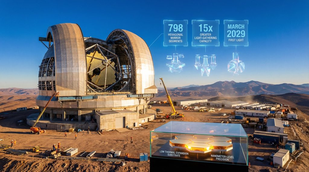 Extremely Large Telescope construction site in Atacama.