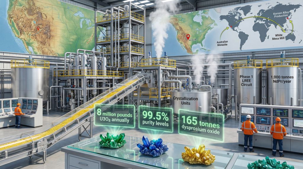 Energy Fuels rare earth production facility.