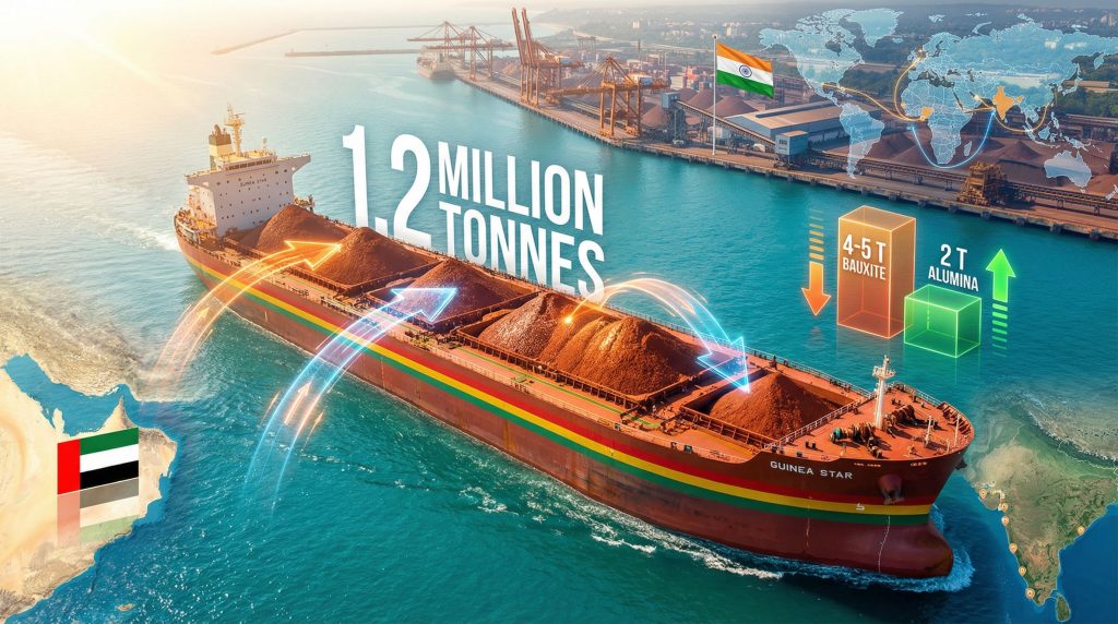 India imports over 1 MT Guinea bauxite.