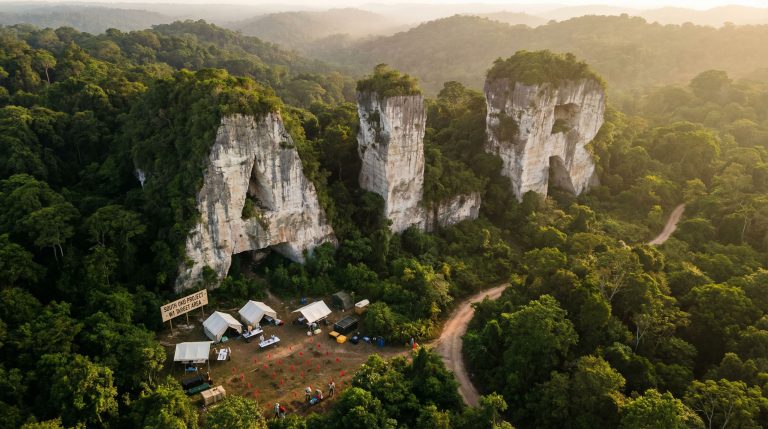 Altair Minerals Ltd-ALR-Giant ALR rock formation in forest.