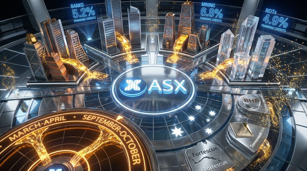 Futuristic representation of ASX dividend payments.