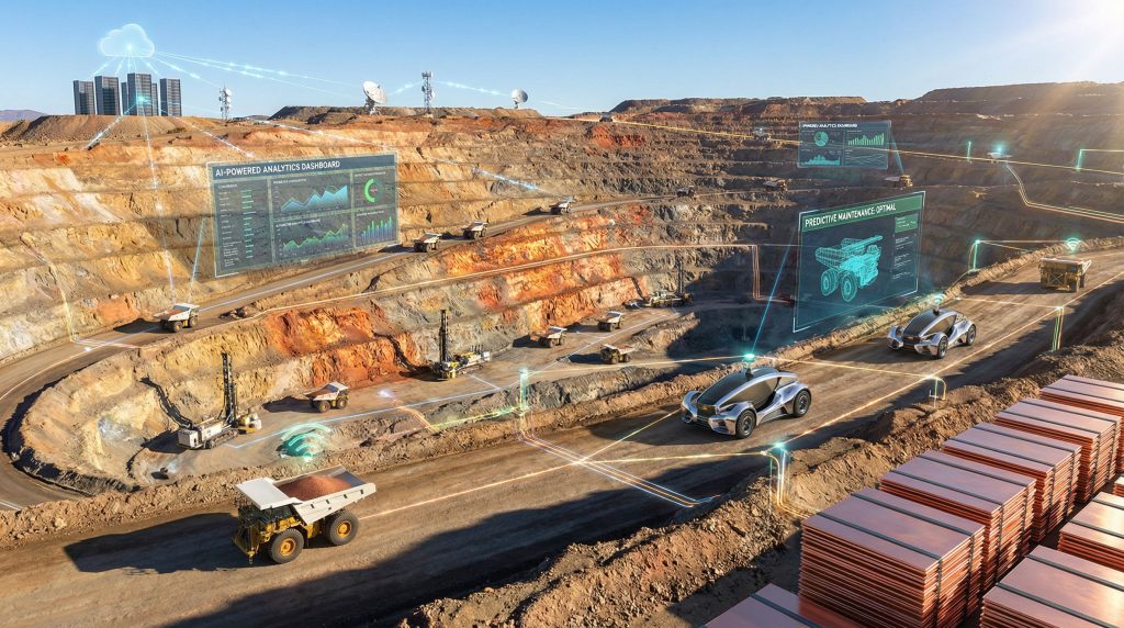 Mining enhanced by Codelco-Microsoft AI collaboration.