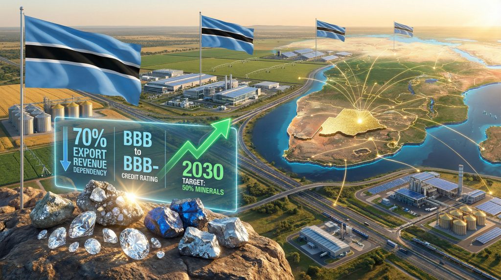 Economic diversification in Botswana visualized with maps.