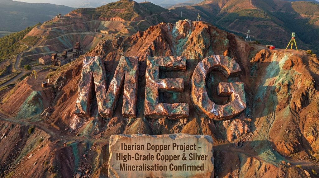 Megado Minerals Ltd-MEG-Iberian copper project site with mountains.