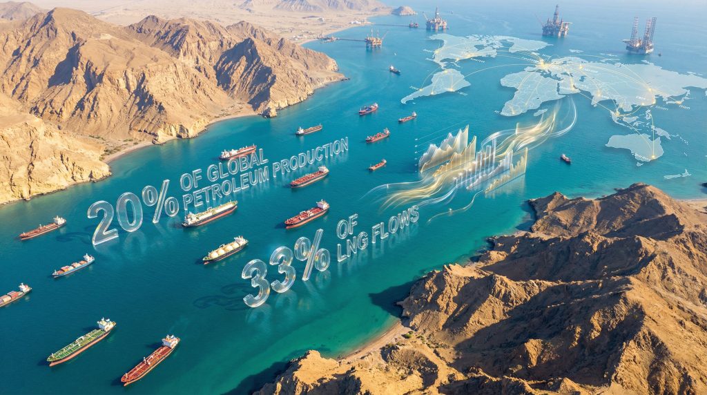 Strait of Hormuz closure disrupts global oil.