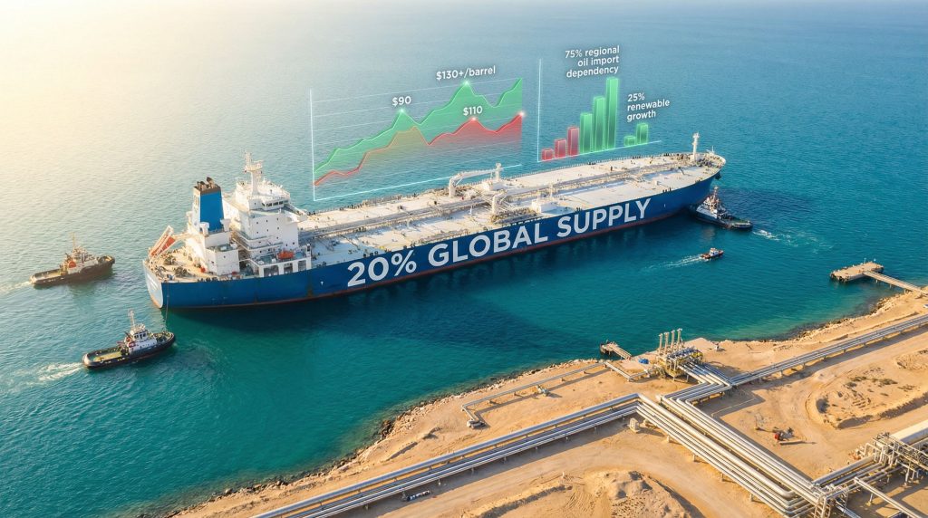 Oil tanker highlights West Asia oil conflict.