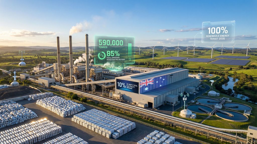 Tomago aluminium smelter sustainability with renewable energy.