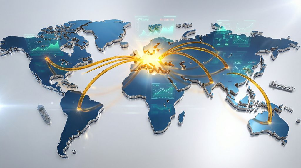 Global trade routes highlighting EU oil sanctions impact.
