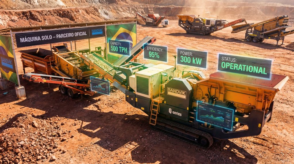 Máquina Solo e Sandvik partnership in Brazil.
