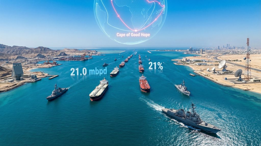 US Navy escorts tankers through Hormuz.