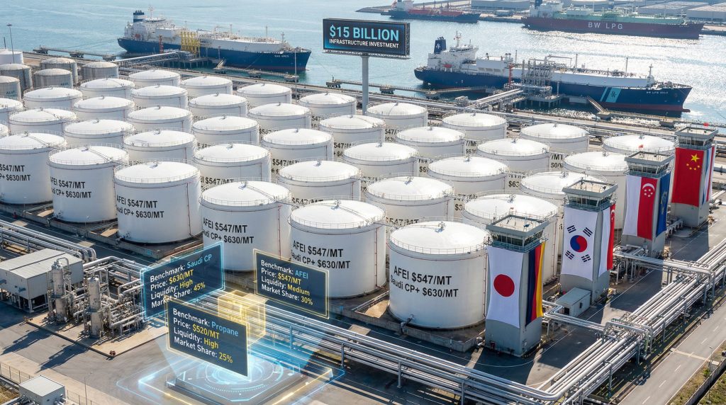 LPG storage tanks, ships, and tariffs data.