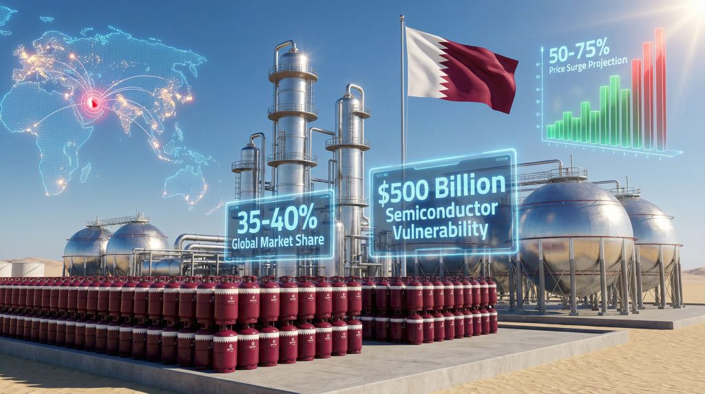 Qatar's helium shortage impacts global market.
