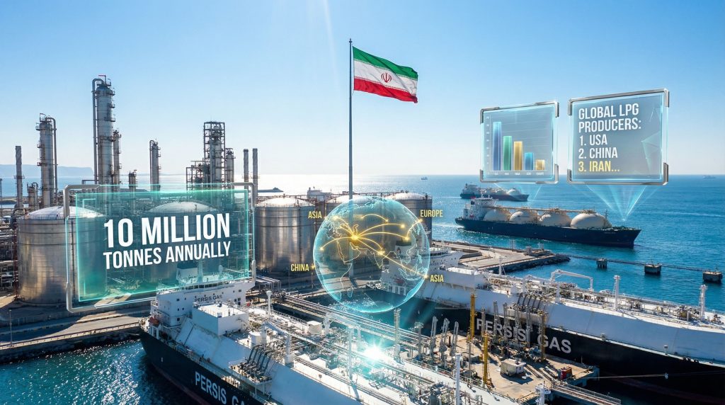 Iranian LPG export terminal and shipping.