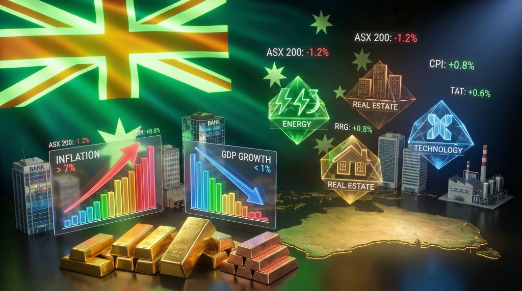 Stagflation impact on ASX stocks illustrated.