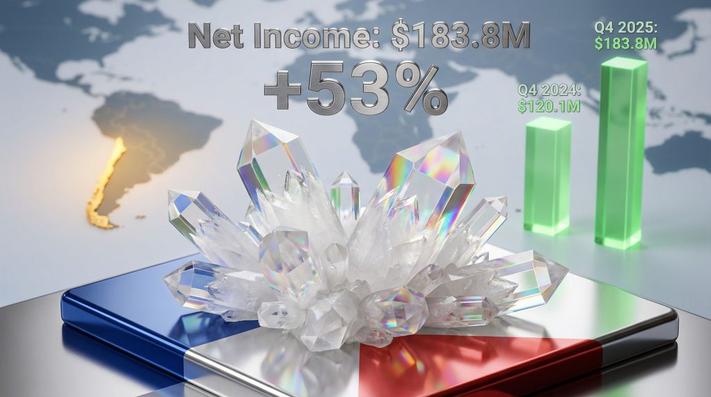 SQM fourth-quarter profit jump: 53% increase.
