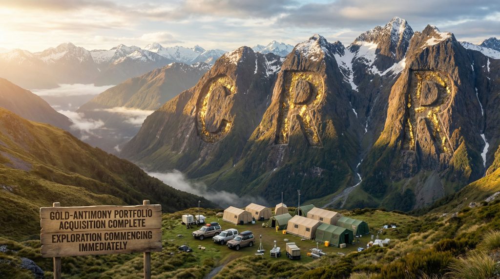 Critical Resources Ltd-CRR-Gold-antimony exploration camp in mountainous landscape.