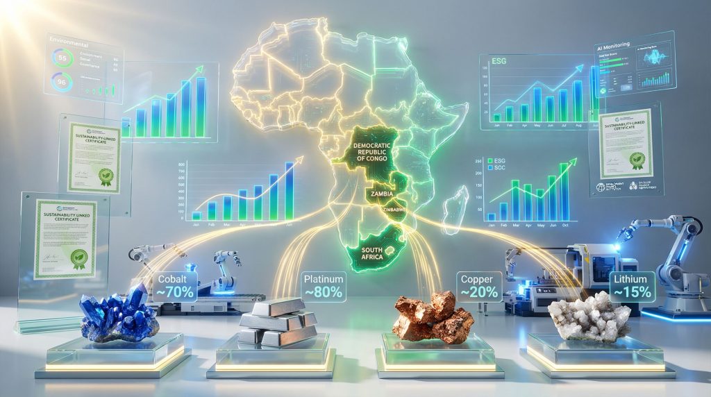 African mining sustainability with minerals and graphs.