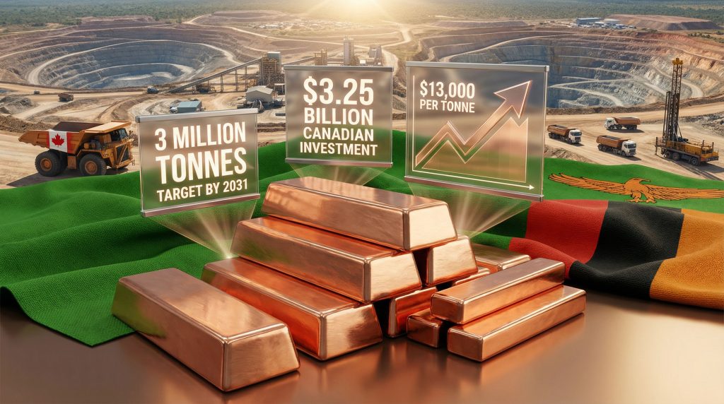 Zambia's copper growth driven by Canadian mining.