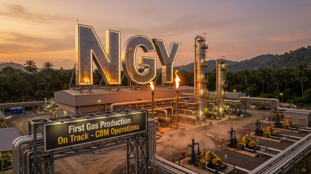 Nuenergy Gas Ltd-NGY-NGY facility with gas production sign.
