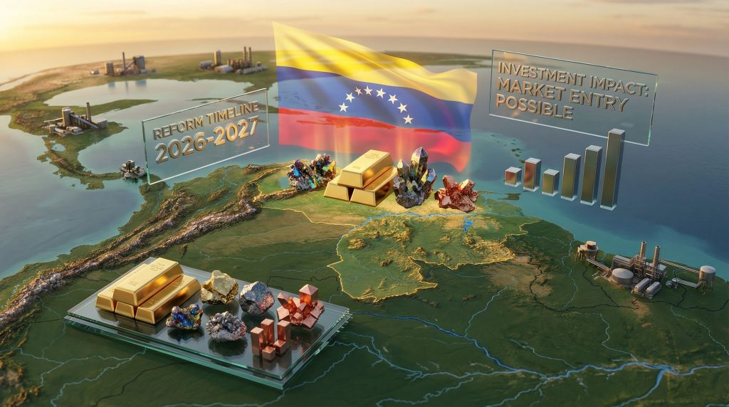 Venezuela mining reform illustrated with timeline.