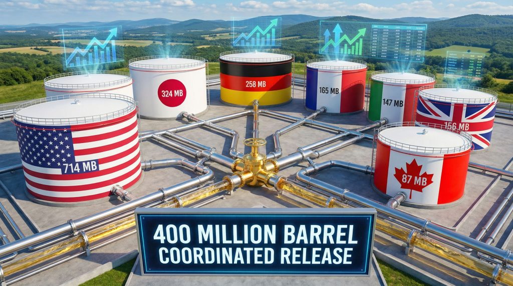 G7 countries plan 400 million barrel release.