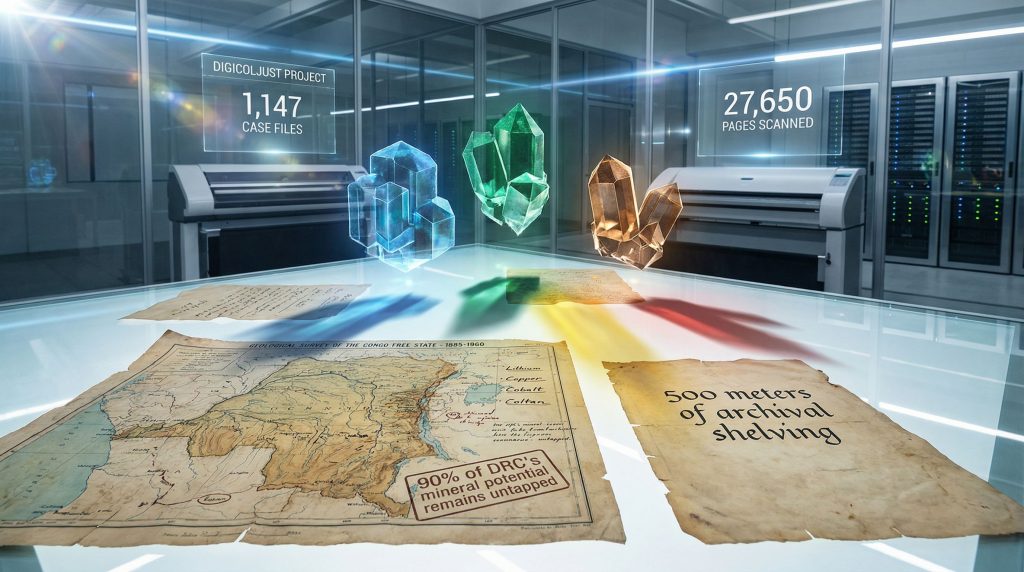 Digitization of Congo colonial archives visualized.