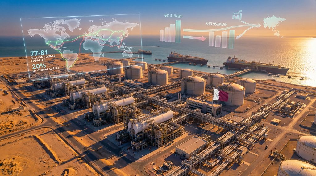 Qatar LNG shutdown impacts global energy supply.