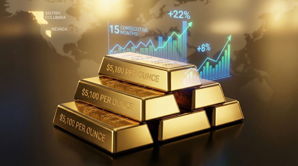 Gold bars priced at $5,100 per ounce.