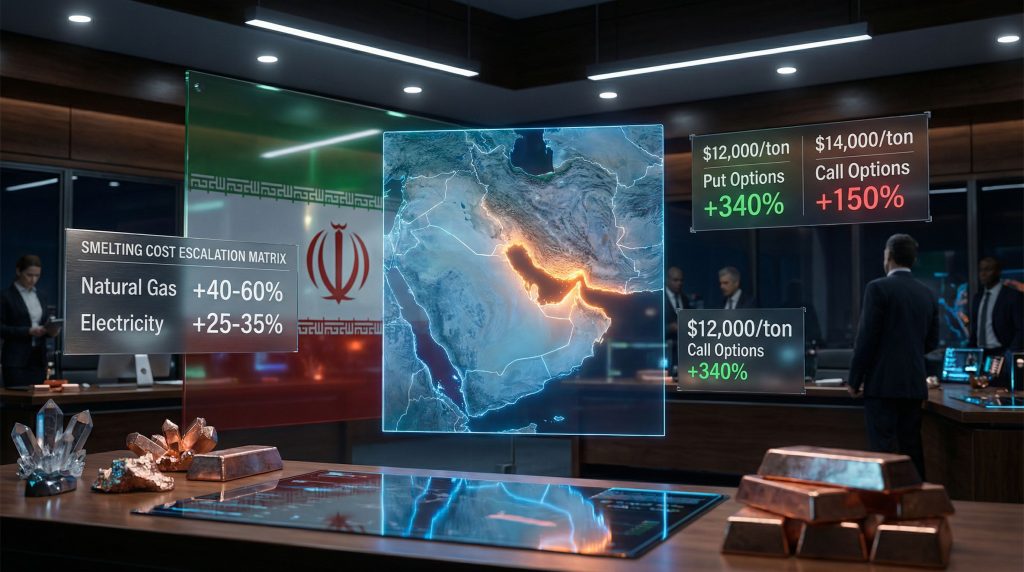 Iran war effects on copper market pricing.
