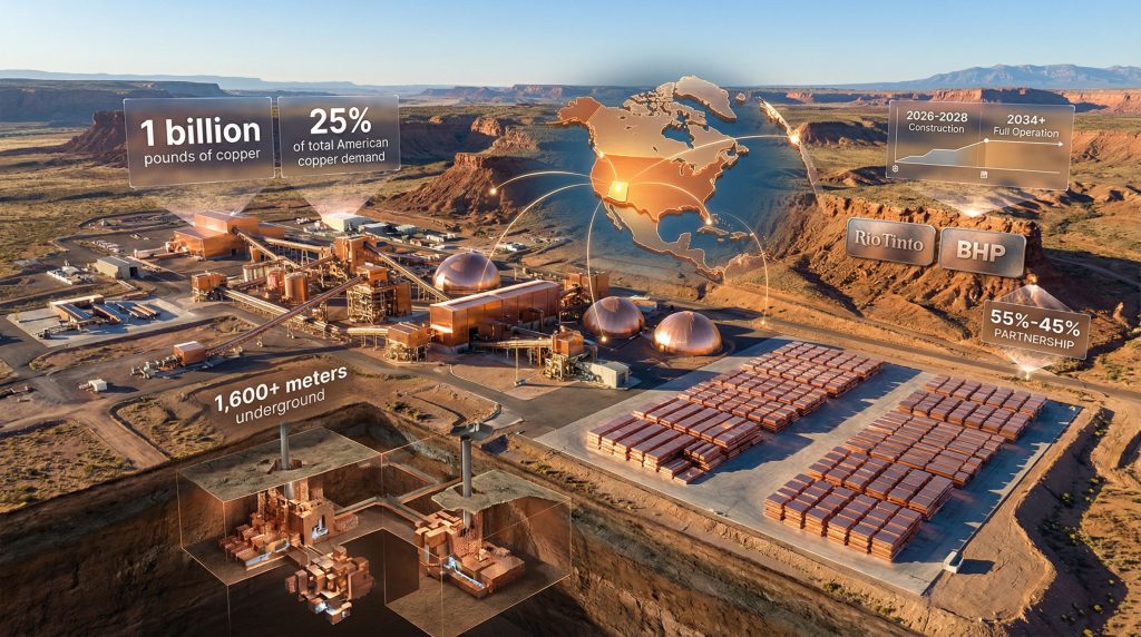 Rio BHP backed US copper project site.