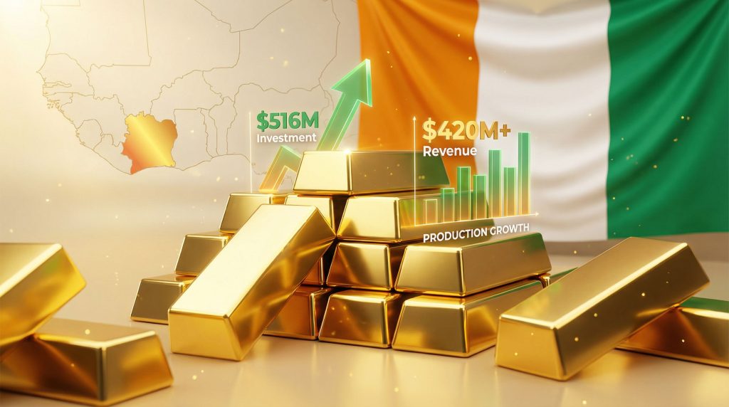 Resolute Côte d'Ivoire gold mine investment growth.