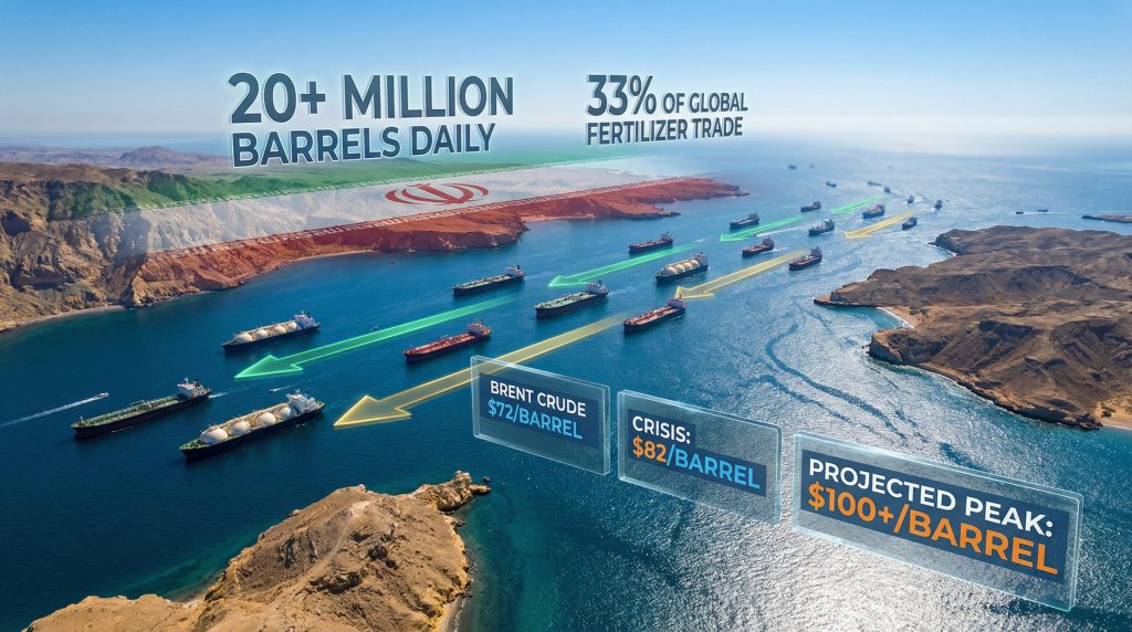 Tanker traffic disruption in Strait of Hormuz.
