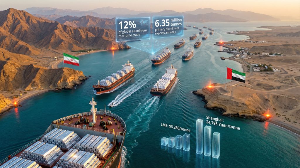 Shipping impact on aluminium prices, Strait of Hormuz.
