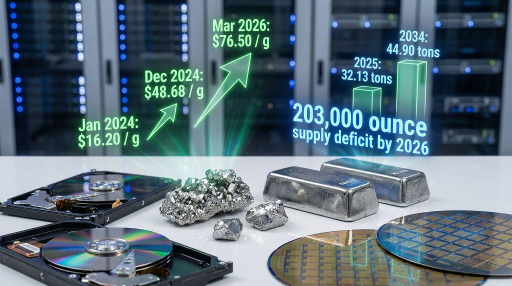 Ruthenium prices forecast with rising demand.