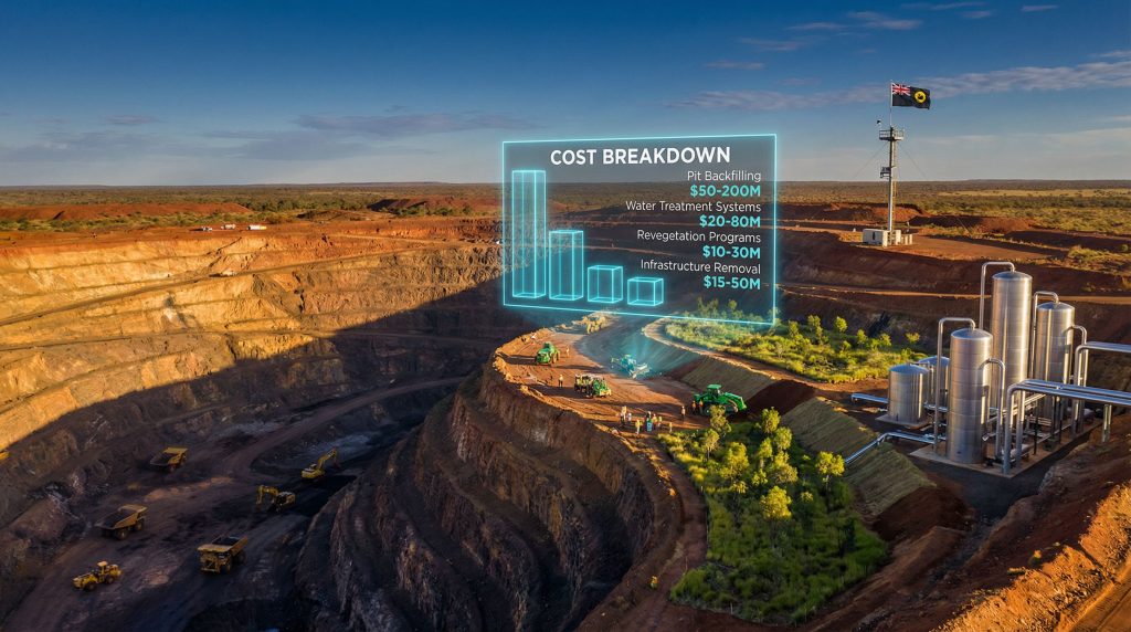 Griffin coal mine rehabilitation cost breakdown.