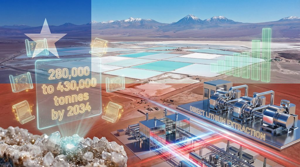 Lithium operating contract in Chile visualization.