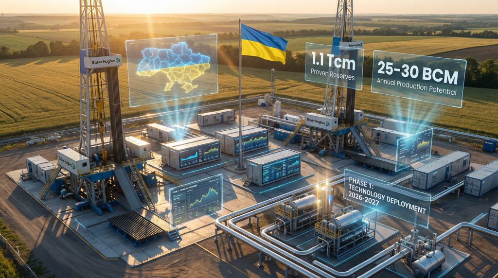 Baker Hughes DTEK Ukraine gas production site.