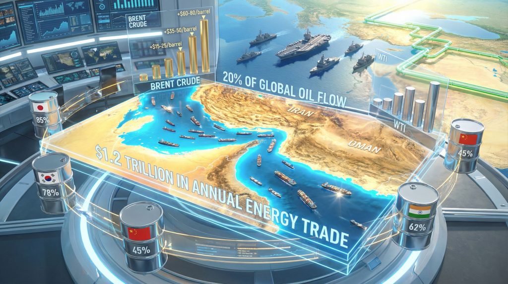 US blockade of Strait of Hormuz impacts global oil trade.