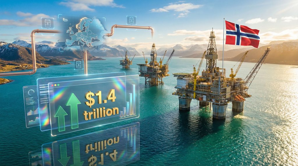 Norway's oil export boosts economic gains.