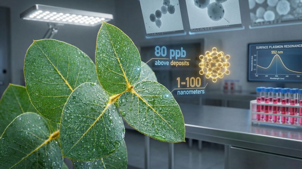 Gold nanoparticles research in eucalyptus leaves.