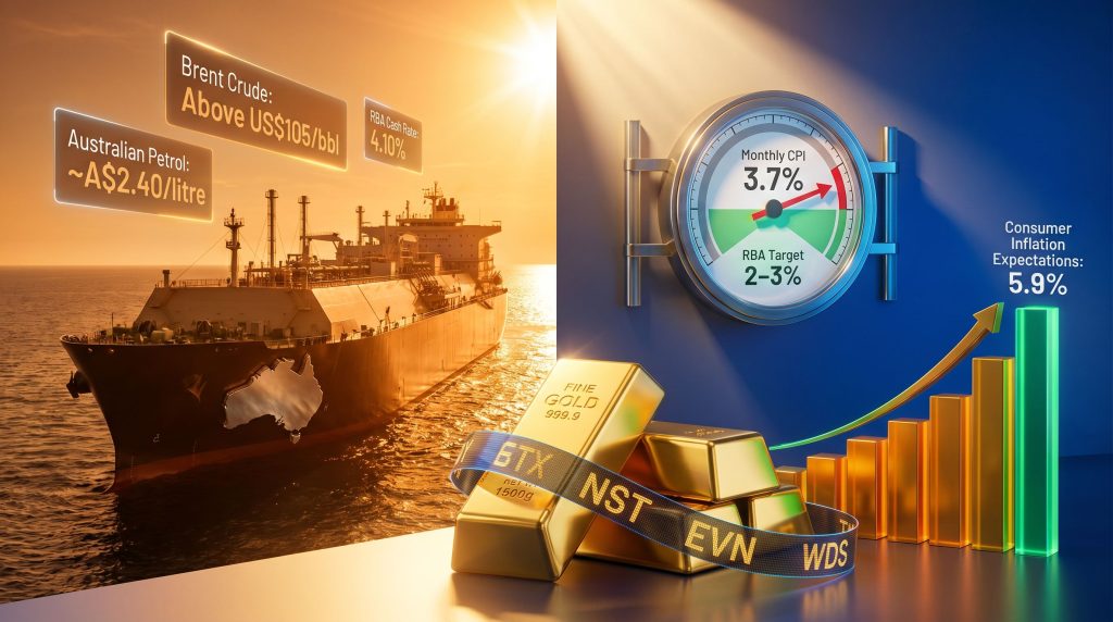 ASX energy and gold stocks if CPI stays hot chart and tanker