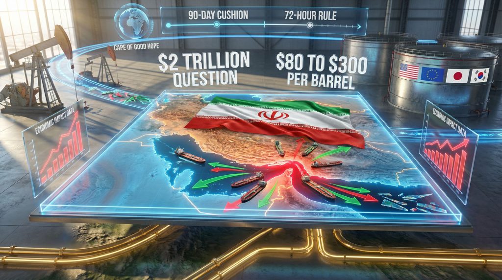 Strait of Hormuz blockade economic impact.